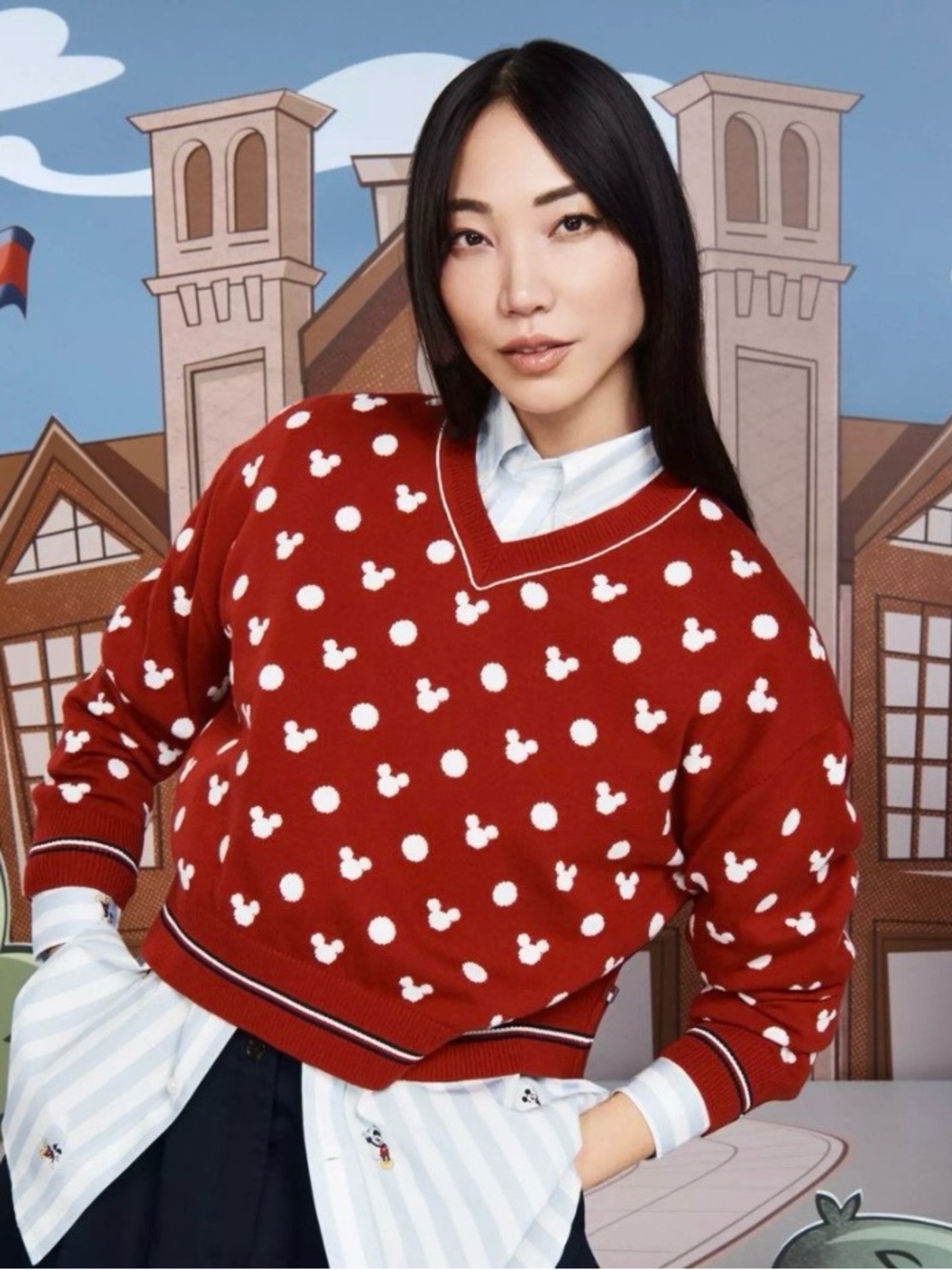 Mickey Mouse Polka Dot Sweater for Women by Tommy Hilfiger - Disney100